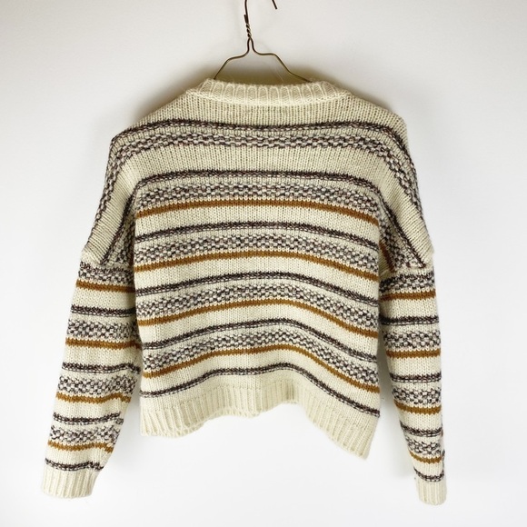 Elsamanda Sweater Striped Wool Alpaca Blend Anthropologie Womens size L - Picture 3 of 10